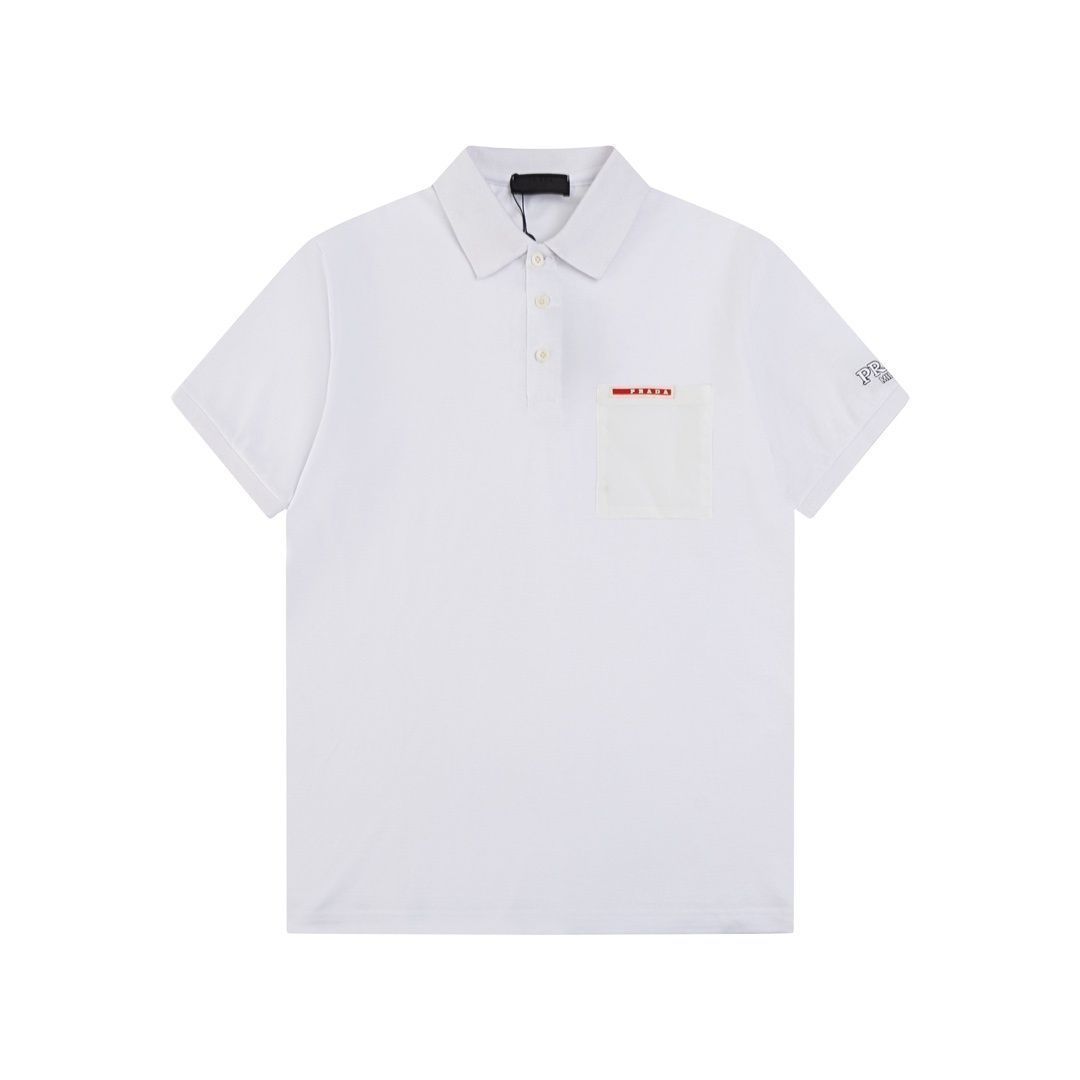 【未使用品】最終値下げ新品 タグ付 PRADA プラダ ポロシャツ 半袖シャツ POLO メンズ レディース ユニセックス カジュアル