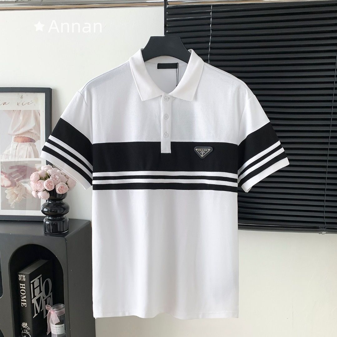 新品同様 人気 新品 タグ付 PRADA プラダ ポロシャツ 半袖シャツ POLO メンズ レディース ユニセックス カジュアル