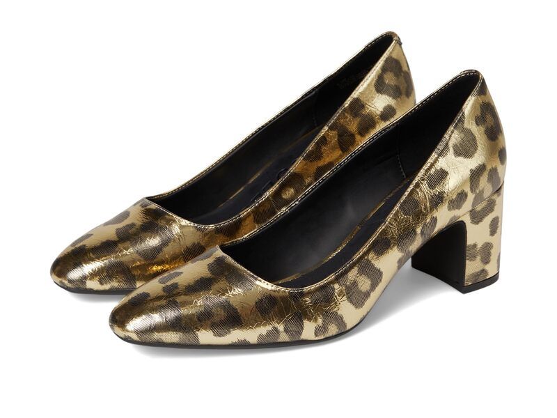 エアロソールズ レディース シューズ ヒール Aerosoles Minetta Gold Metallic Leopard ゴールド