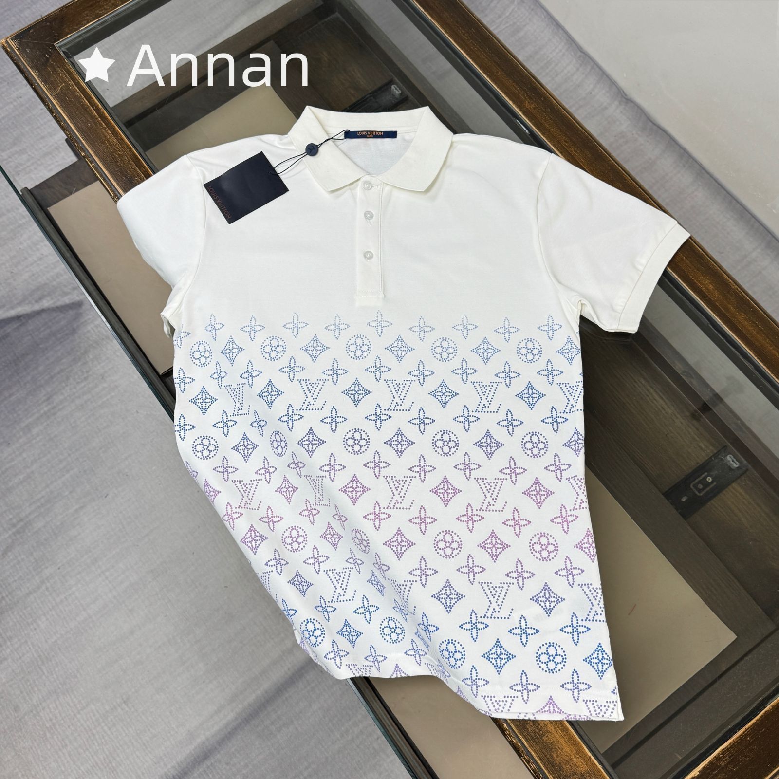 実用性 【極美品】新品 タグ付 LV LOUIS VUITTON ルイヴィトン ポロシャツ 半袖シャツ POLO メンズ レディース ユニセックス カジュアル