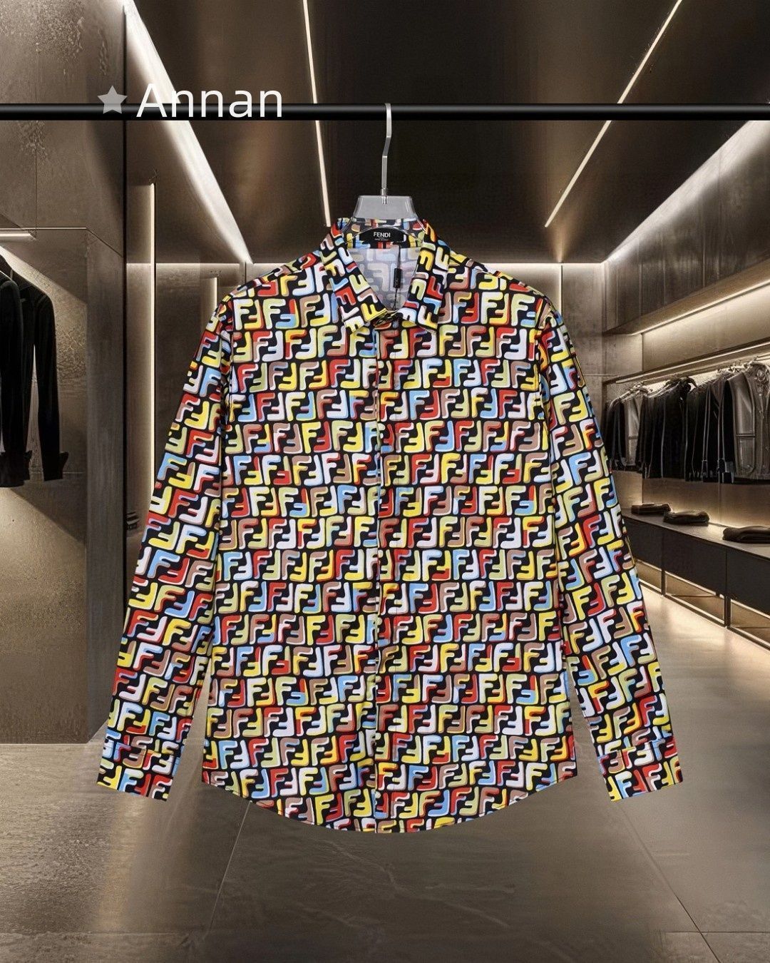 美品 本日特価 新品 タグ付 FENDI フェンディ 長袖シャツ メンズ レディース ユニセックス カジュアル