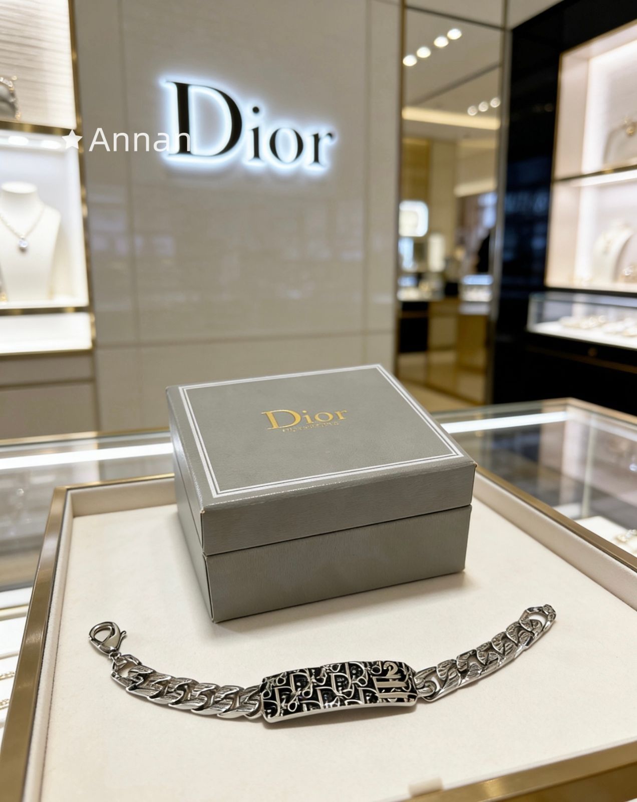 状態良 新品 CHRISTIAN DIOR クリスチャン ディオール ブレスレット バングル リストバンド メンズ 結婚式 卒業式 清楚 イベント 入学式