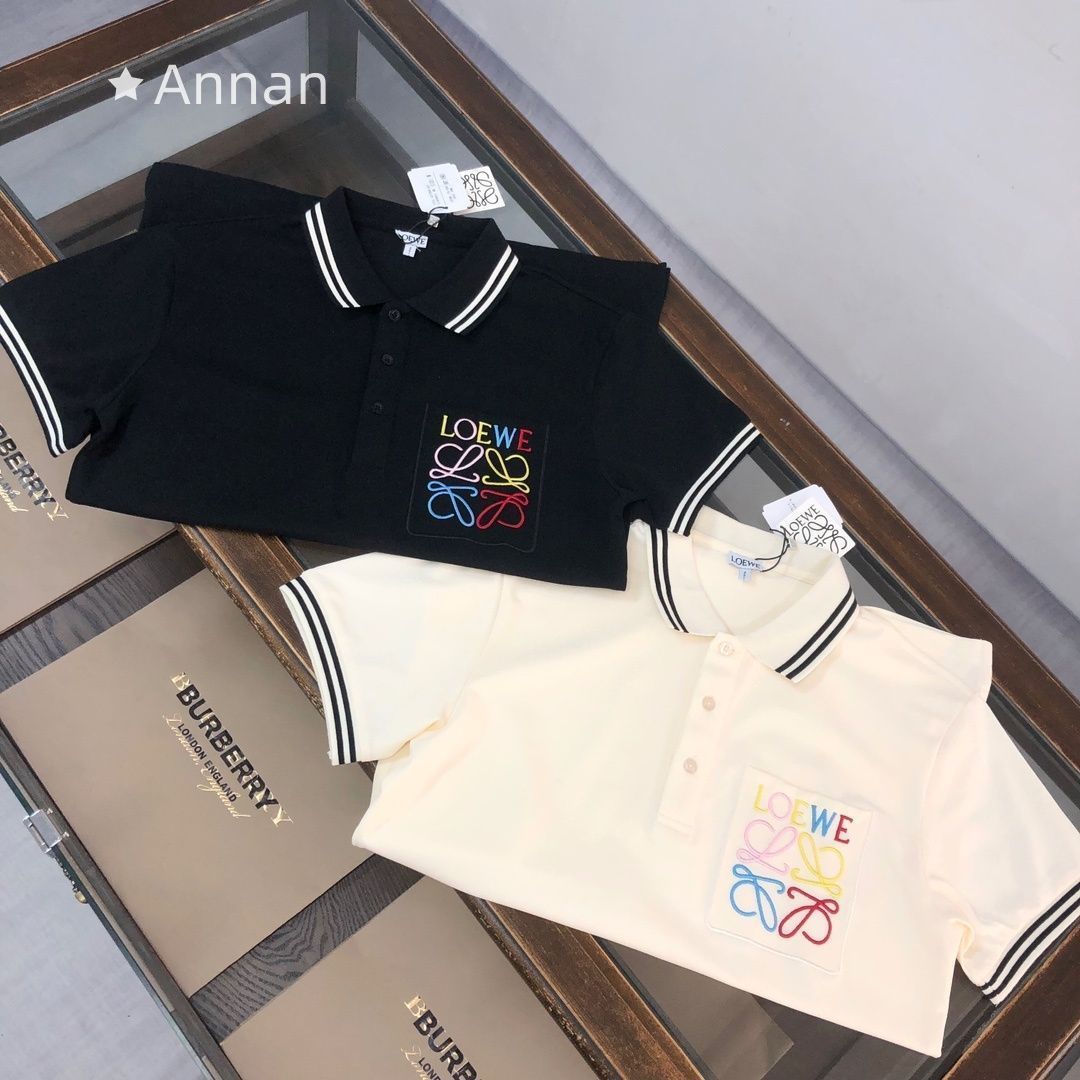 新品同様 人気 人気商品新品 タグ付 LOEWE ロエベ ポロシャツ 半袖シャツ POLO メンズ レディース ユニセックス カジュアル