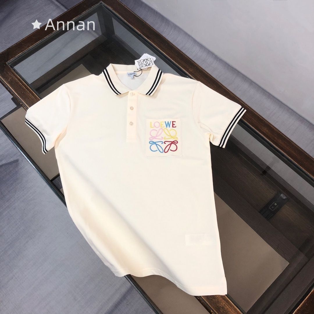 新品同様 人気 人気商品新品 タグ付 LOEWE ロエベ ポロシャツ 半袖シャツ POLO メンズ レディース ユニセックス カジュアル