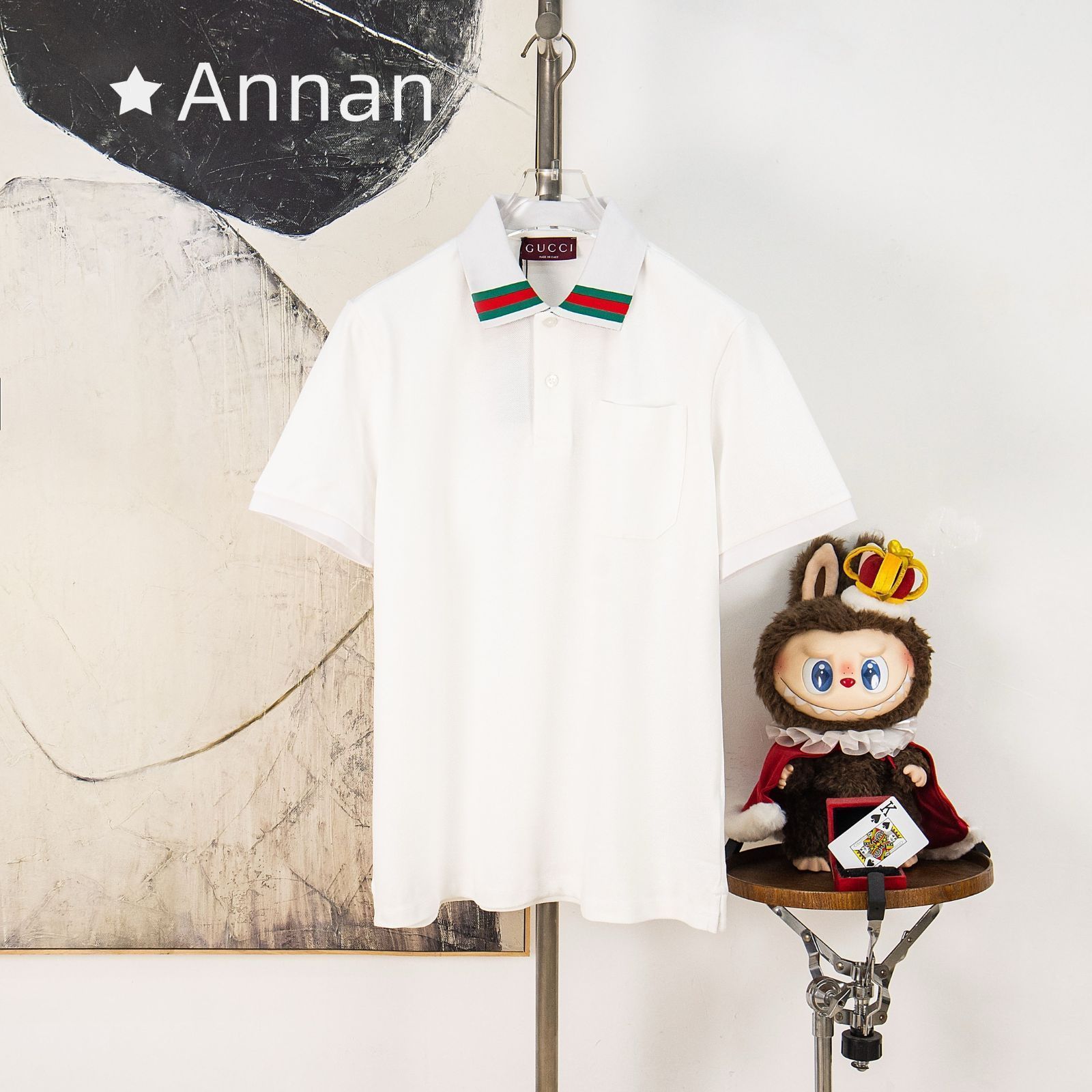 超美品 限定品新品 タグ付 GUCCI グッチ ポロシャツ 半袖シャツ POLO メンズ レディース ユニセックス カジュアル