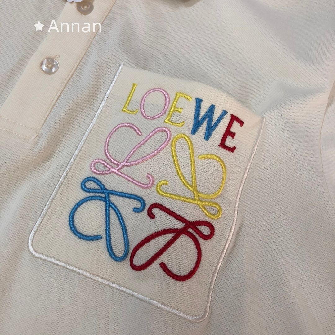 新品同様 人気 人気商品新品 タグ付 LOEWE ロエベ ポロシャツ 半袖シャツ POLO メンズ レディース ユニセックス カジュアル