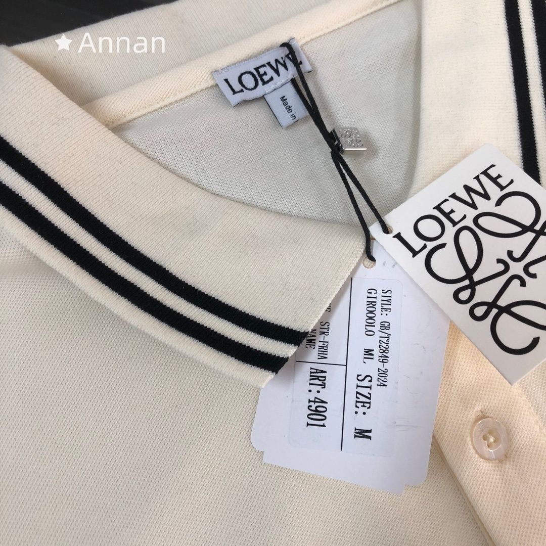 新品同様 人気 人気商品新品 タグ付 LOEWE ロエベ ポロシャツ 半袖シャツ POLO メンズ レディース ユニセックス カジュアル