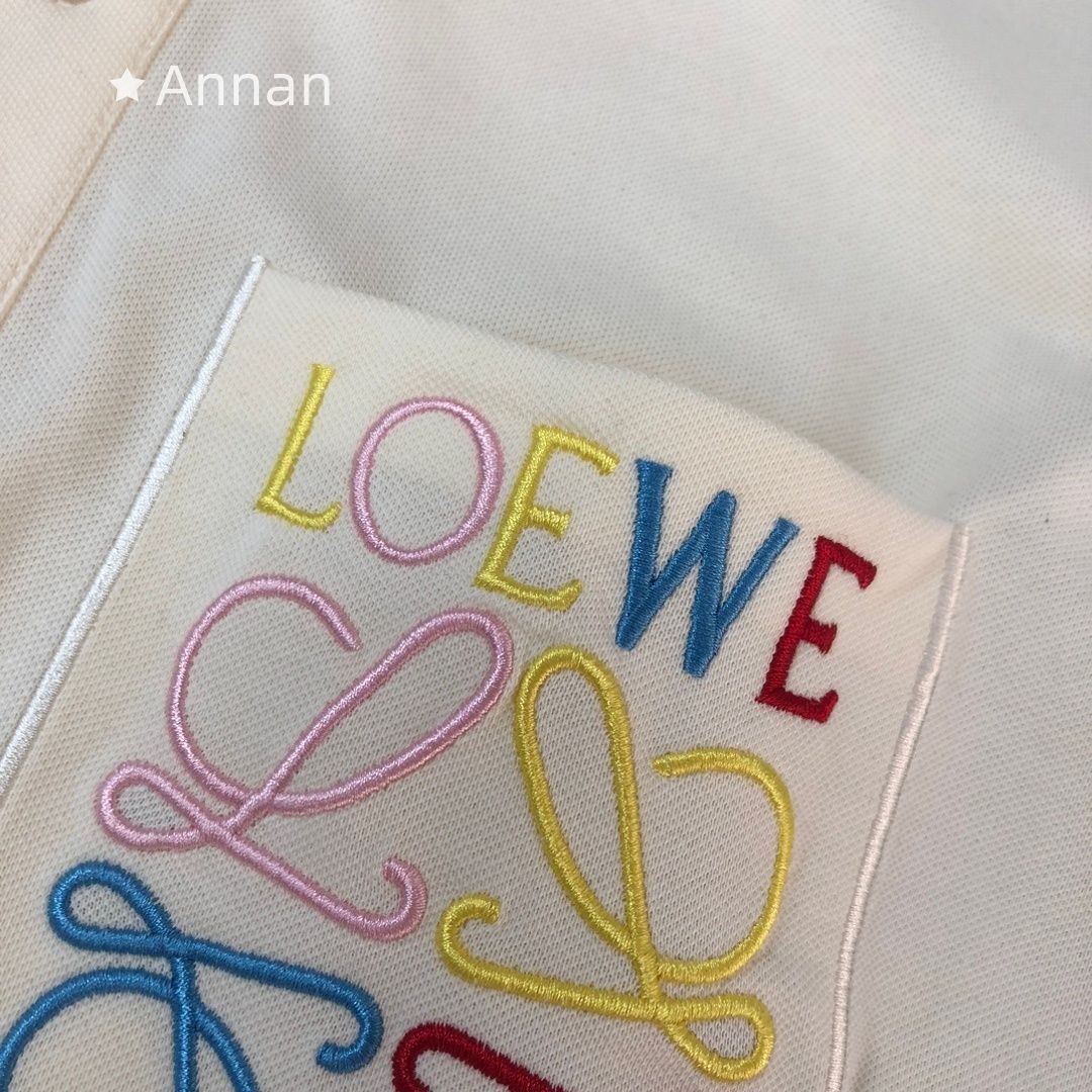 新品同様 人気 人気商品新品 タグ付 LOEWE ロエベ ポロシャツ 半袖シャツ POLO メンズ レディース ユニセックス カジュアル