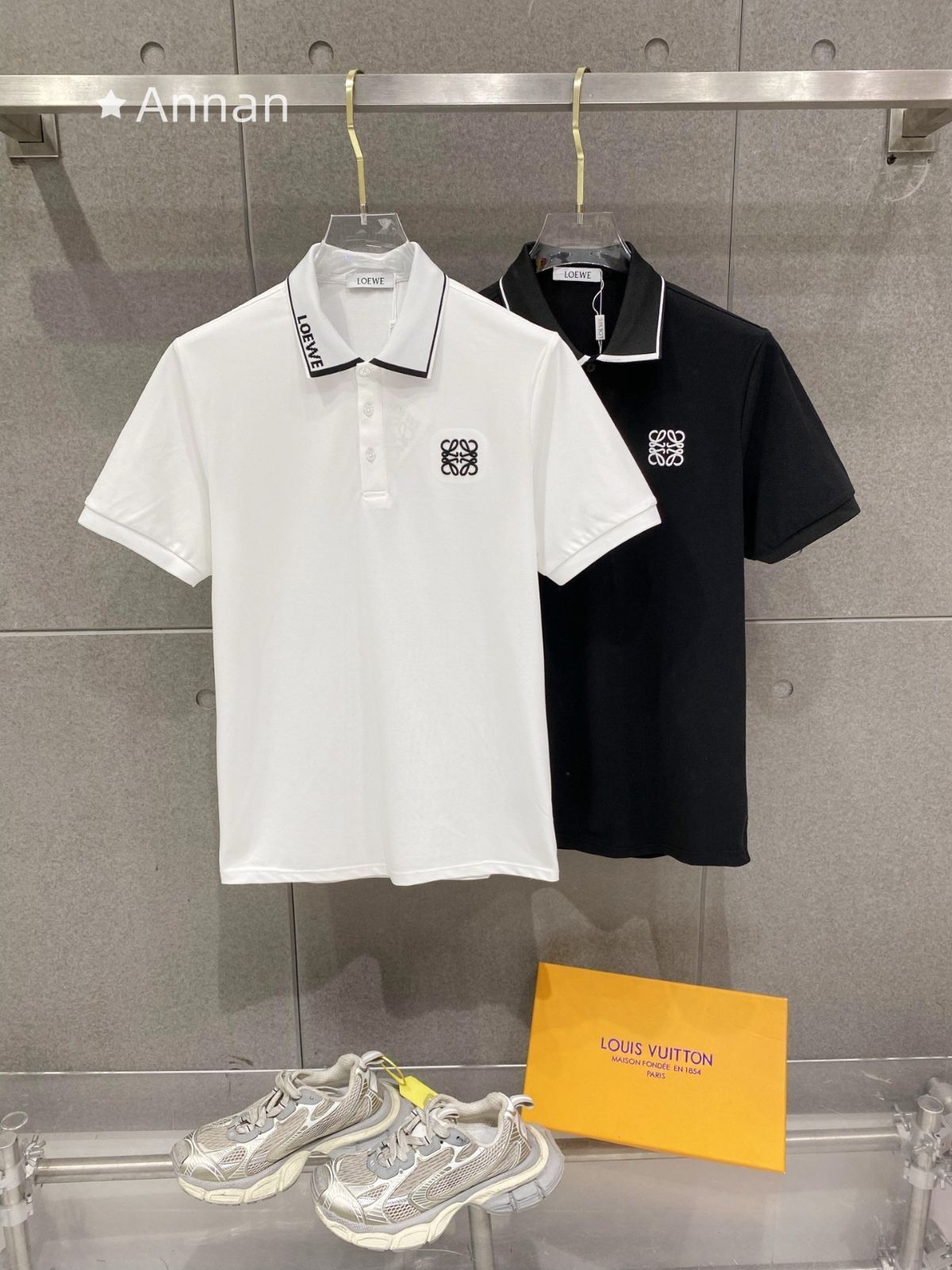 超極SSS新品 タグ付 LOEWE ロエベ ポロシャツ 半袖シャツ POLO メンズ レディース ユニセックス カジュアル
