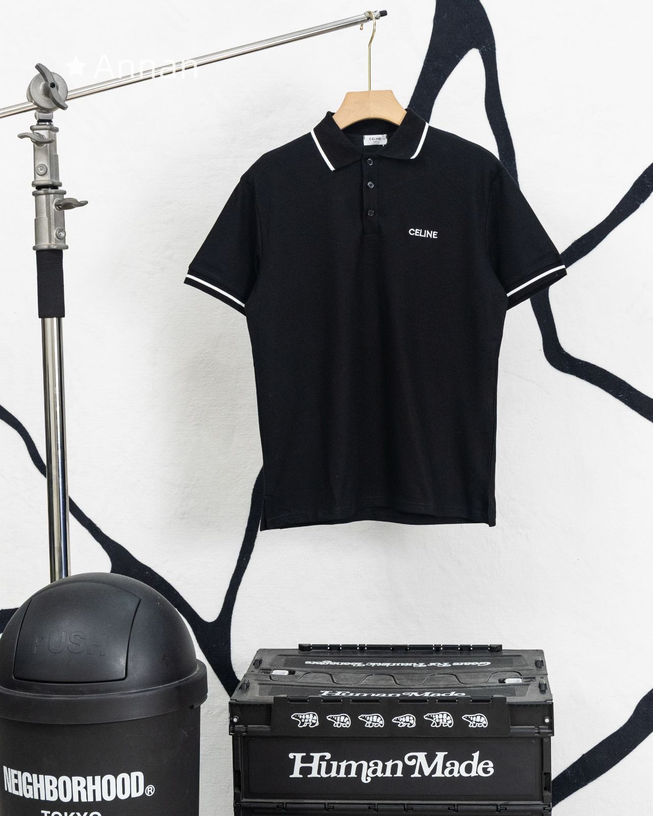超美品 本日特価新品 タグ付 CELINE セリーヌ 半袖シャツ POLO メンズ レディース ユニセックス カジュアル
