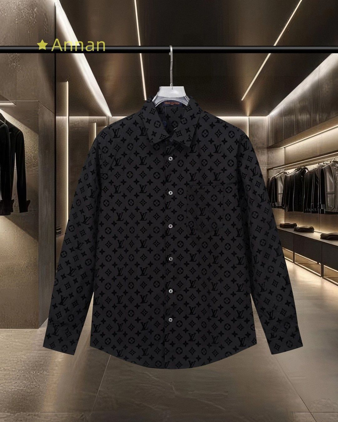 【希少品】綺麗 新品 タグ付 LV LOUIS VUITTON ルイヴィトン 長袖シャツ メンズ レディース ユニセックス カジュアル