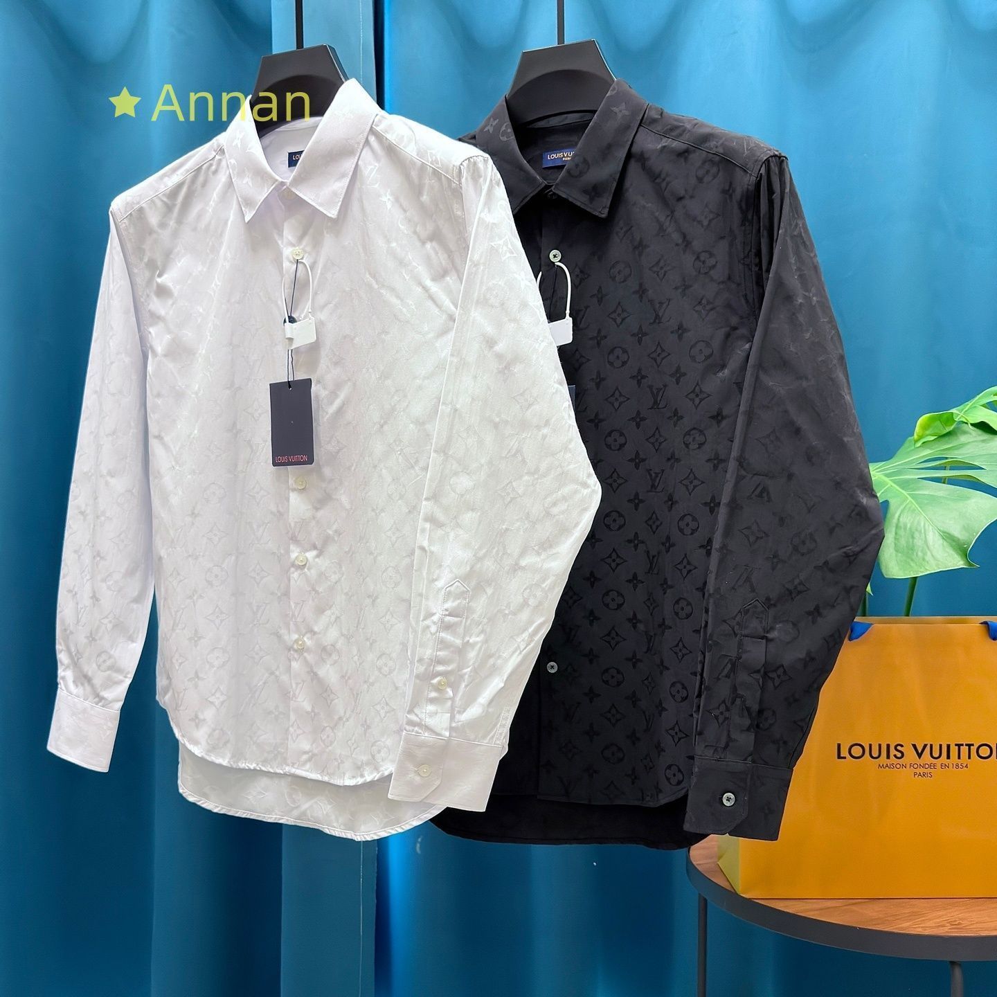 極美品 新品 タグ付 LV LOUIS VUITTON ルイヴィトン 長袖シャツ メンズ レディース ユニセックス カジュアル