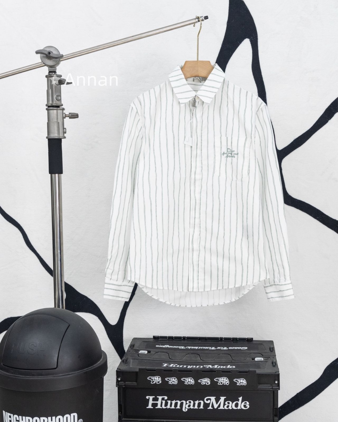 状態良 新品 タグ付 Christian Dior クリスチャンディオール 長袖シャツ メンズ レディース ユニセックス カジュアル
