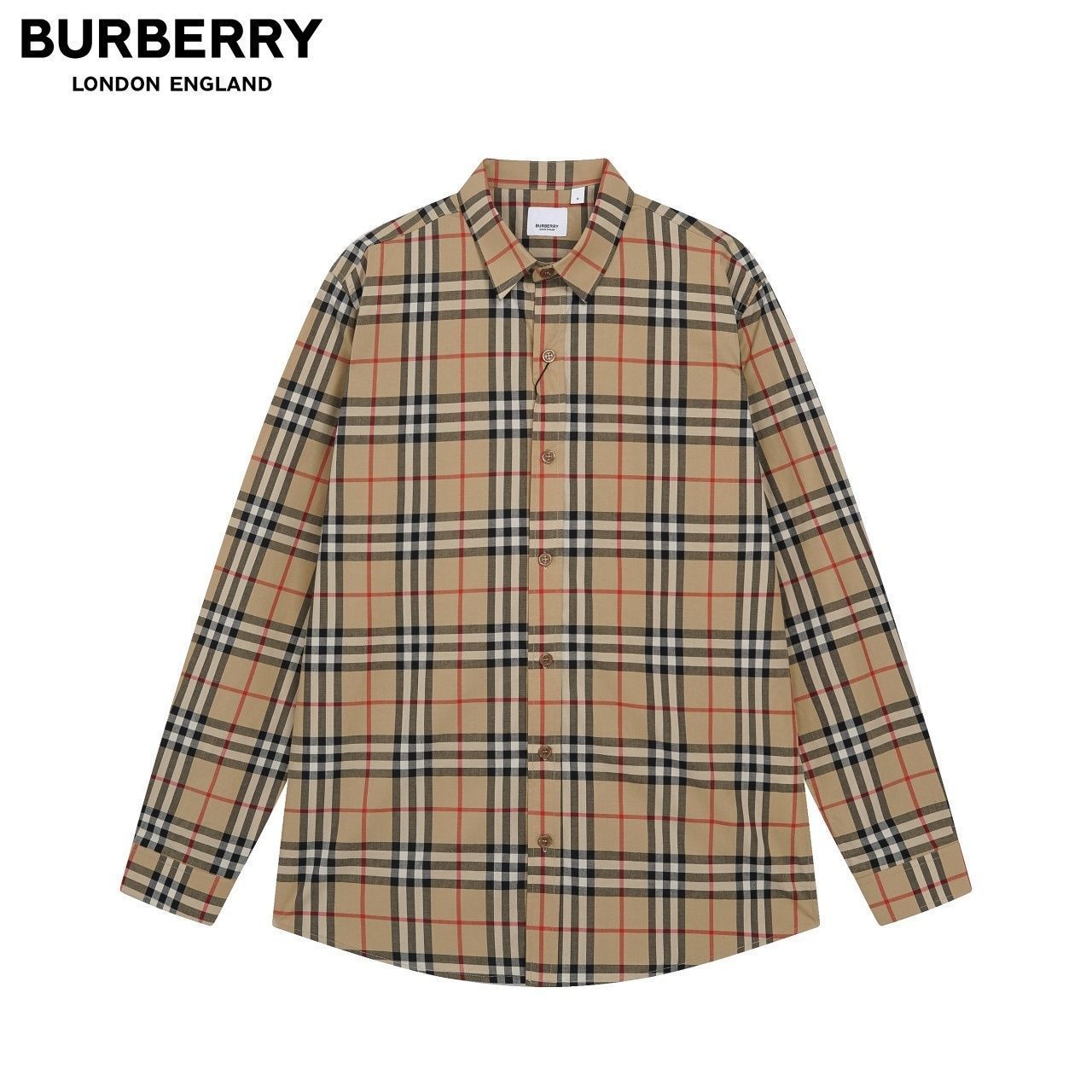 超極SSS新品 タグ付 BURBERRY バーバリー 長袖シャツ メンズ レディース ユニセックス カジュアル