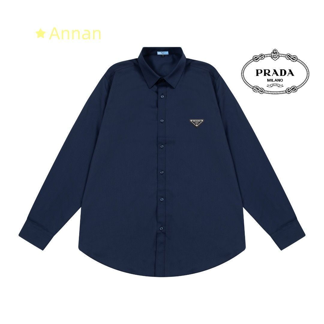 状態良 期間限定☆新品 タグ付 PRADA プラダ 長袖シャツ メンズ レディース ユニセックス カジュアル