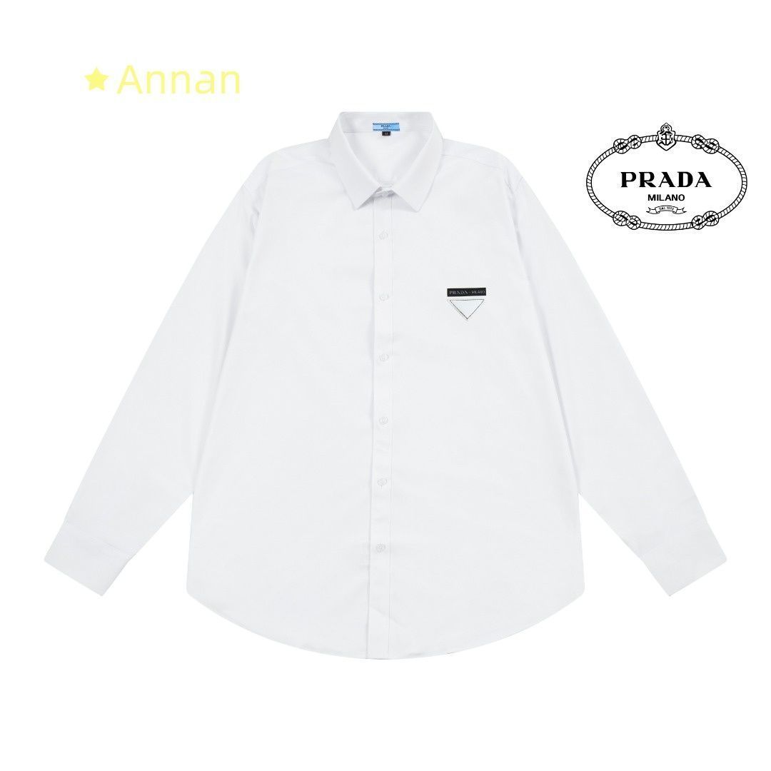 美品 本日特価 新品 タグ付 PRADA プラダ 長袖シャツ メンズ レディース ユニセックス カジュアル