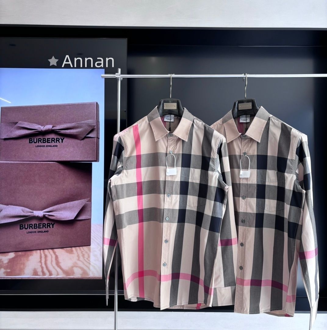 即完売 本日特価 超美品新品 タグ付 BURBERRY バーバリー 長袖シャツ メンズ レディース ユニセックス カジュアル