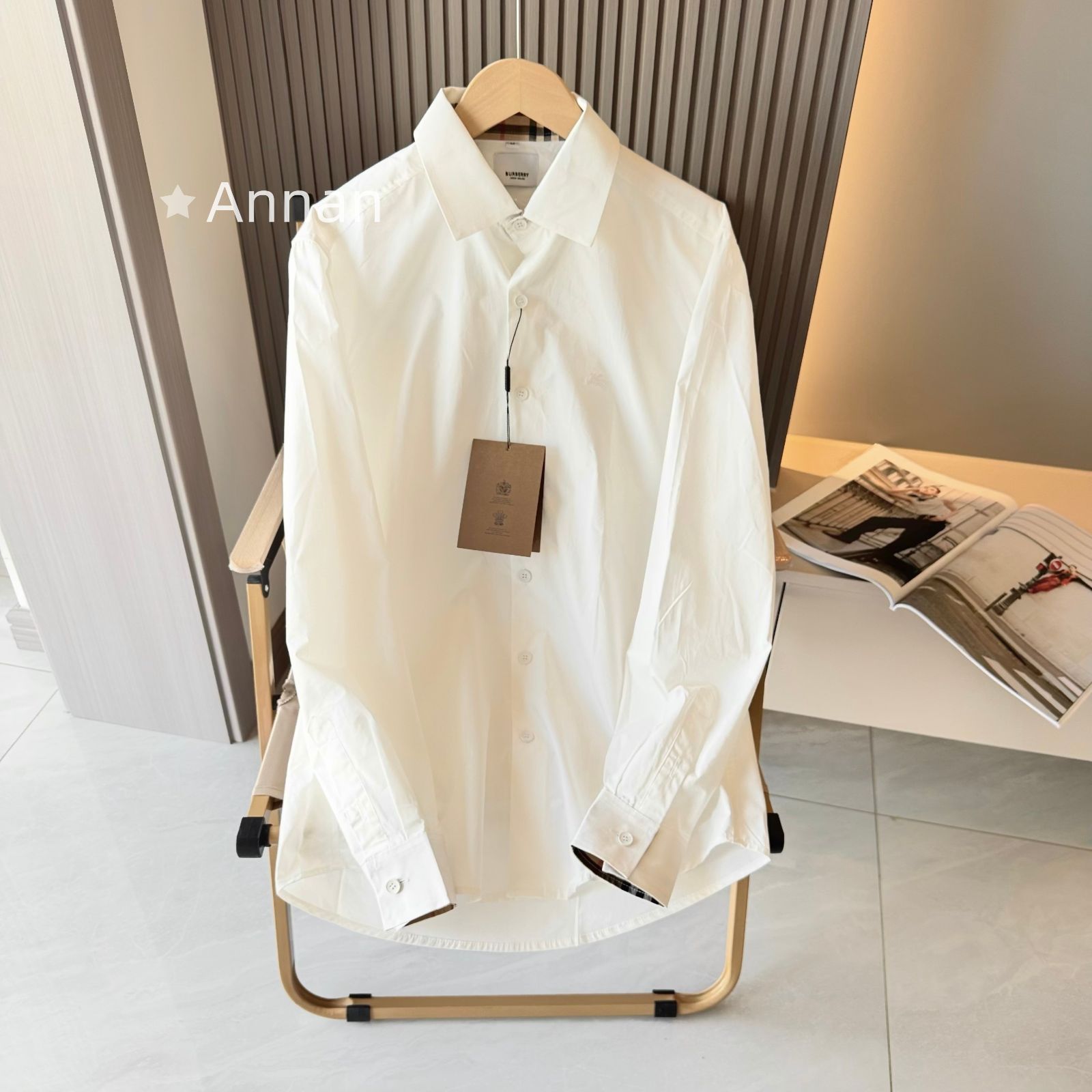 激レア 極美品 新品 タグ付 BURBERRY バーバリー 長袖シャツ メンズ レディース ユニセックス カジュアル