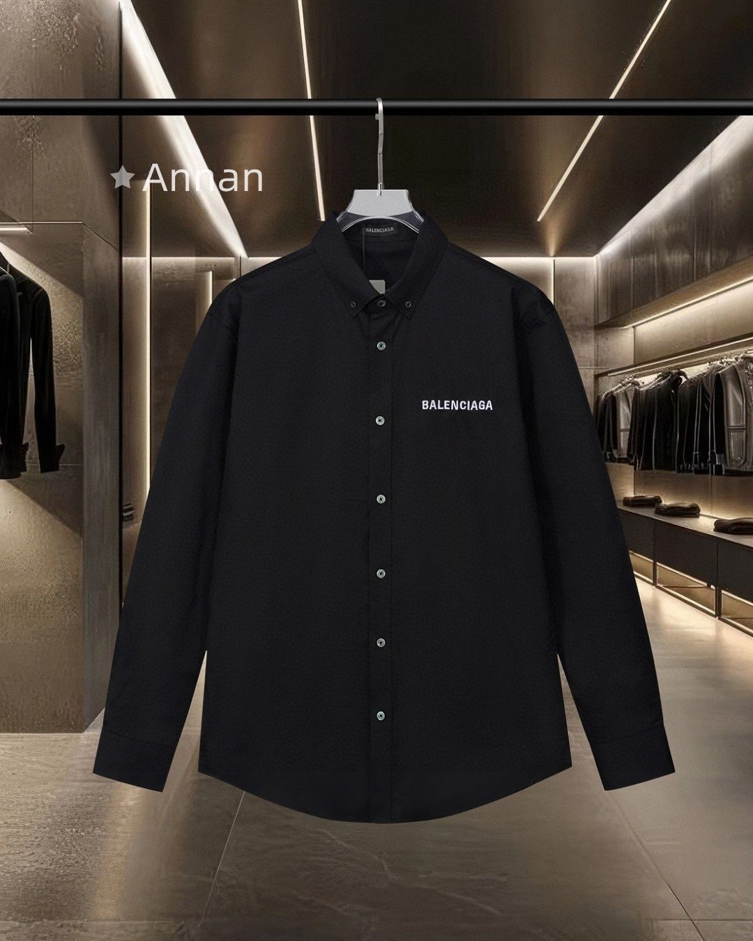 現行限定未使用に近い 新品 タグ付 BALENCIAGA バレンシアガ 長袖シャツ メンズ レディース ユニセックス カジュアル