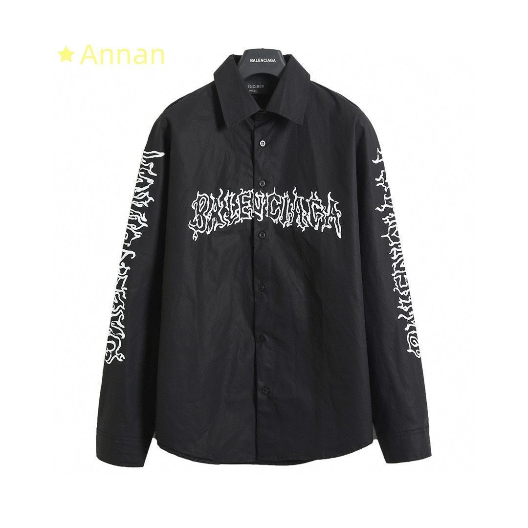 本日特価 本日限定！新品 タグ付 BALENCIAGA バレンシアガ長袖シャツ メンズ レディース ユニセックス カジュアル