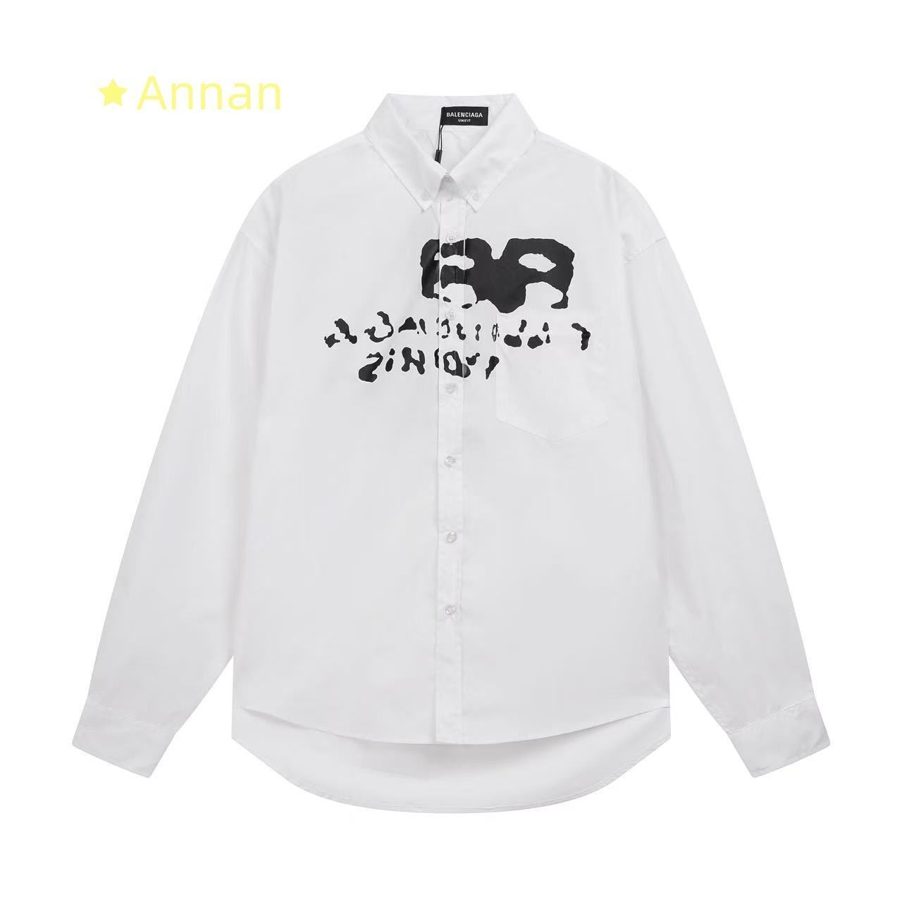 送料込☆送料込☆ 新品 タグ付 BALENCIAGA バレンシアガ長袖シャツ メンズ レディース ユニセックス カジュアル 9,940円
