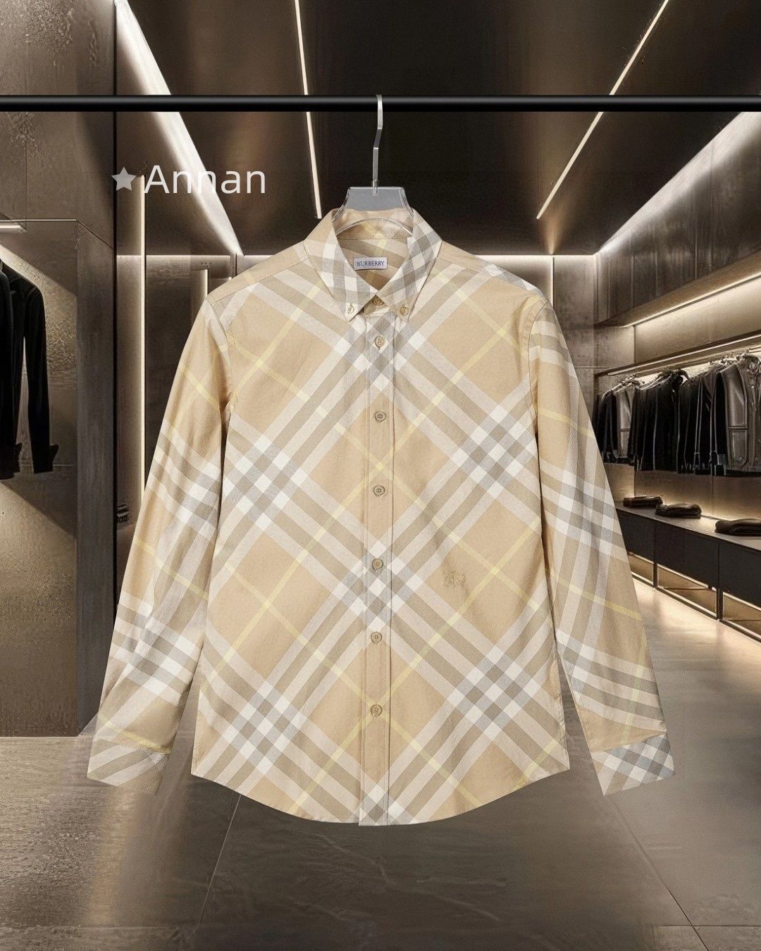送料込☆新品 タグ付 BURBERRY バーバリー長袖シャツ メンズ レディース ユニセックス カジュアル