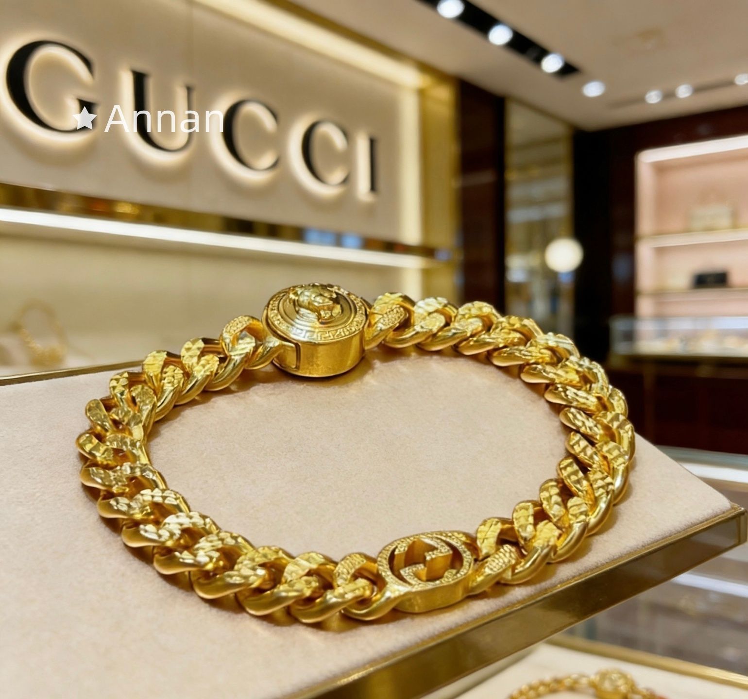 超美品 送料込☆新品 GUCCI グッチ ブレスレット バングル リストバンド メンズ 結婚式 卒業式 清楚 イベント 入学式