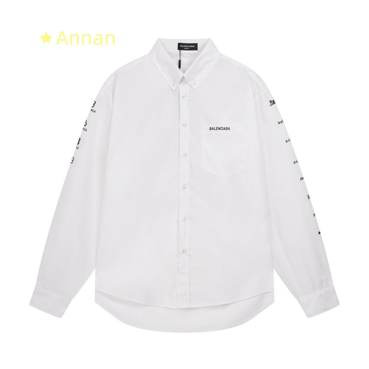 希少 新品 新品 タグ付 BALENCIAGA バレンシアガ長袖シャツ メンズ レディース ユニセックス カジュアル