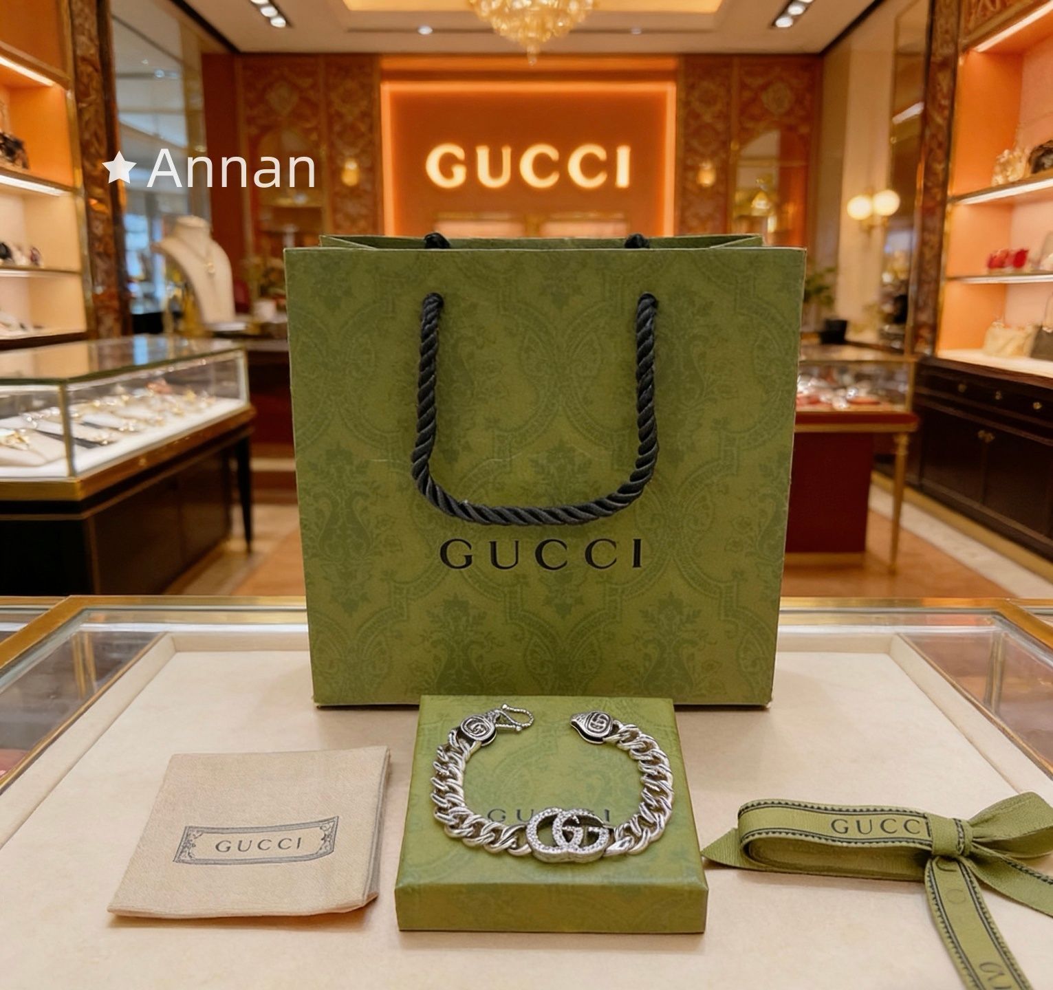 送料込☆新品 GUCCI グッチ ブレスレット バングル リストバンド メンズ 結婚式 卒業式 清楚 イベント 入学式