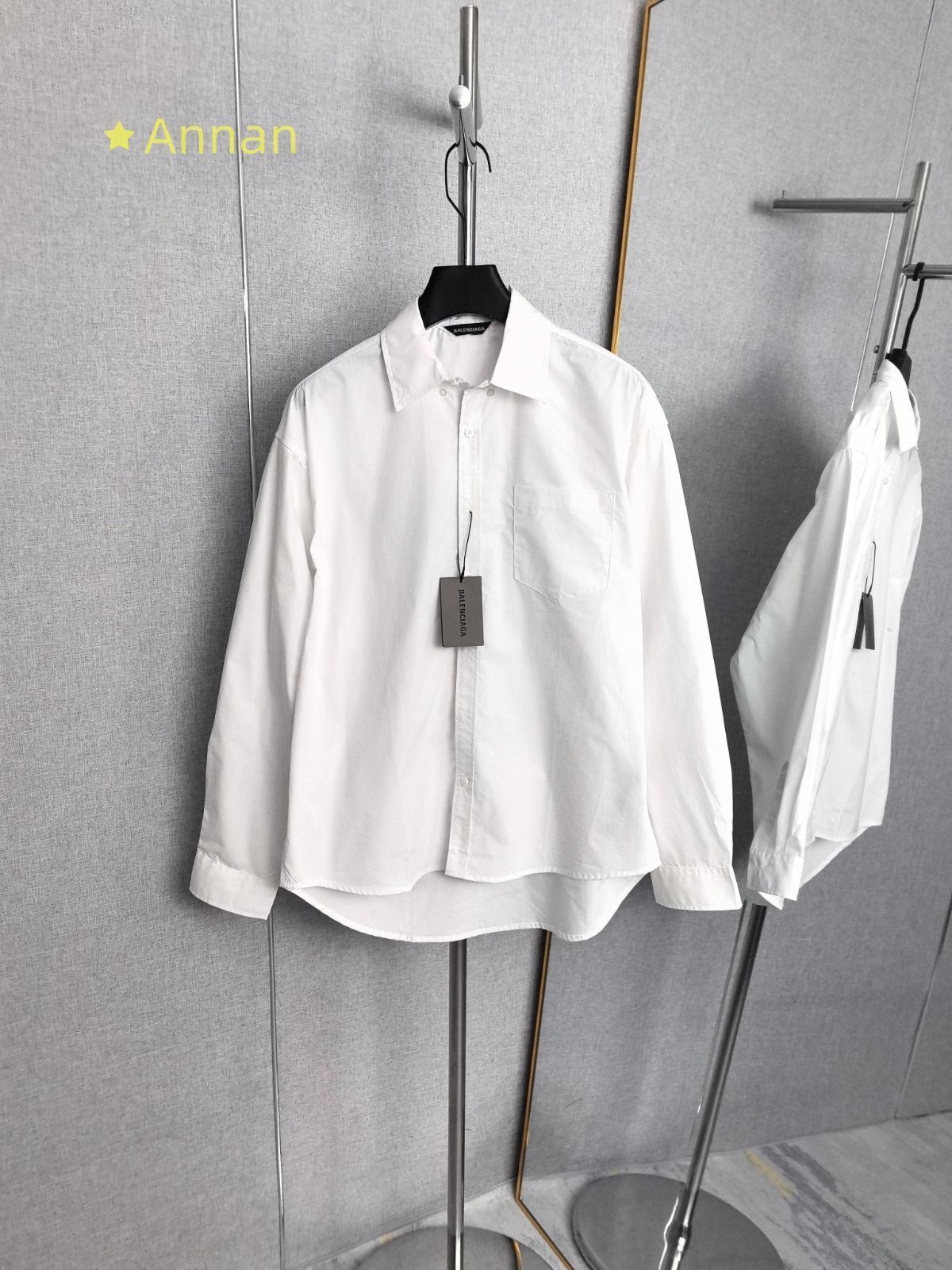 綺麗 ★★ 新品 タグ付 BALENCIAGA バレンシアガ長袖シャツ メンズ レディース ユニセックス カジュアル