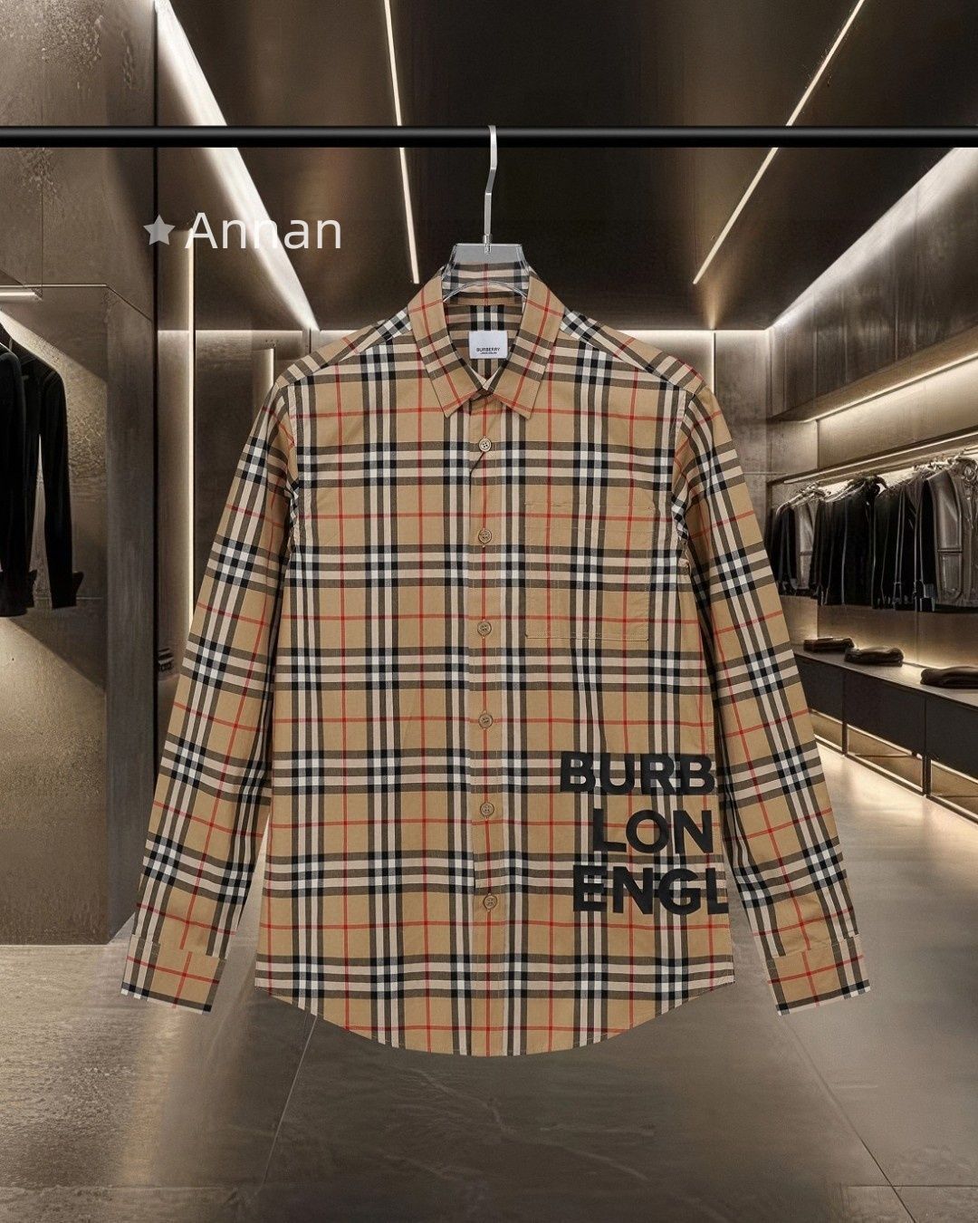 良品 ★★ 新品！新品 タグ付 BURBERRY バーバリー長袖シャツ メンズ レディース ユニセックス カジュアル