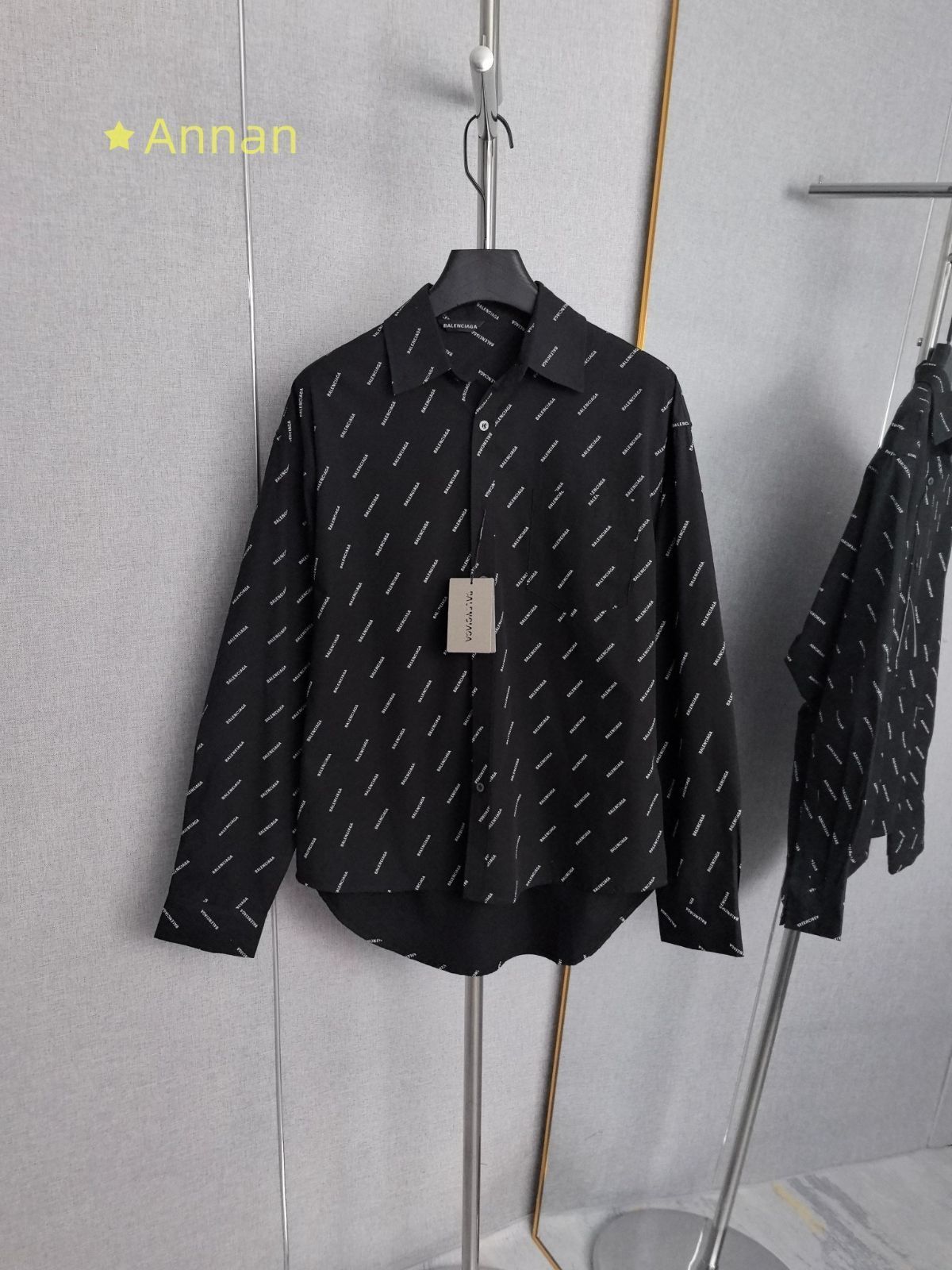 良品 ★★ 新品！新品 タグ付 BALENCIAGA バレンシアガ長袖シャツ メンズ レディース ユニセックス カジュアル
