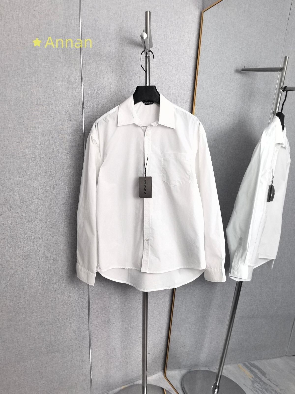 実用性 ★★ 新品 タグ付 BALENCIAGA バレンシアガ長袖シャツ メンズ レディース ユニセックス カジュアル