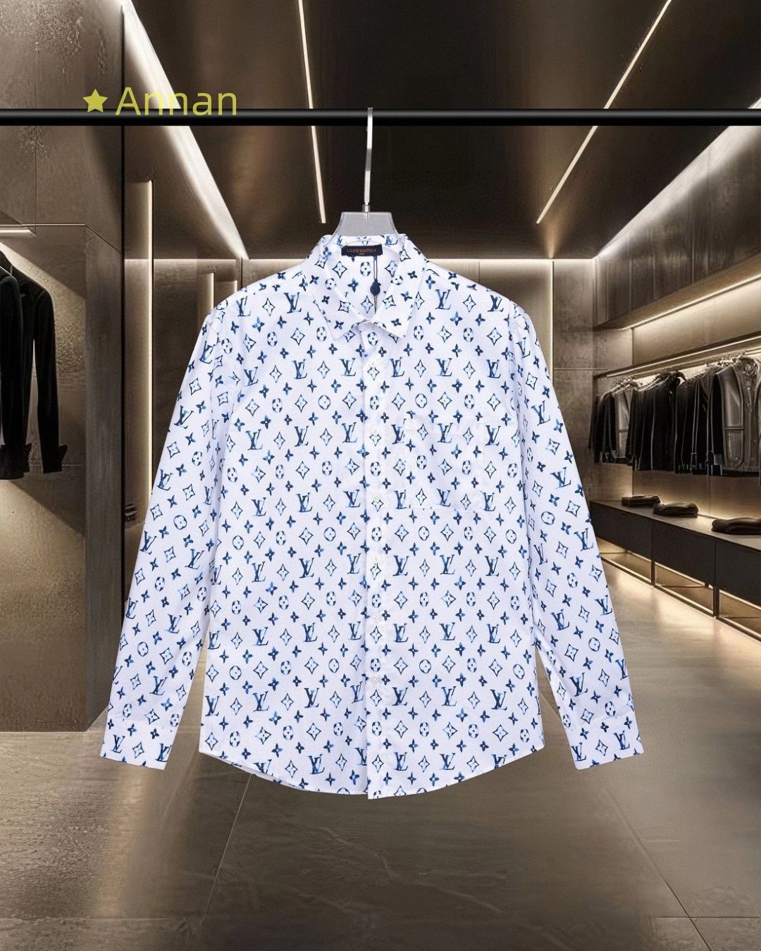 送料無料 超美品 新品！新品 タグ付 LV LOUIS VUITTON ルイヴィトン 長袖シャツ メンズ レディース ユニセックス カジュアル