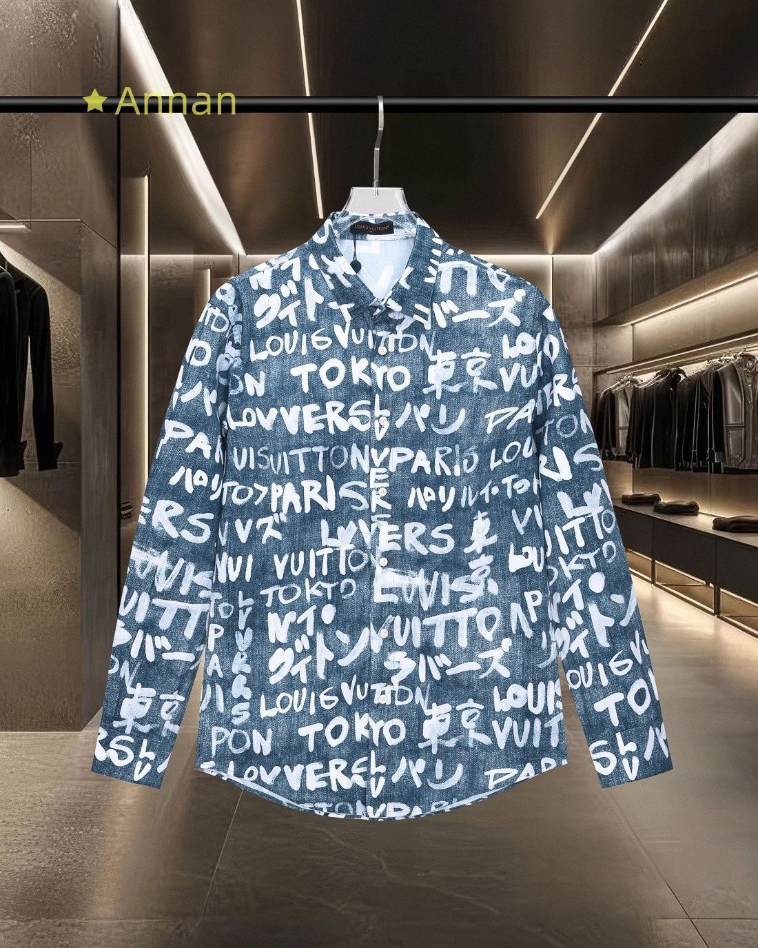 最終値下げ 美品新品 タグ付 LV LOUIS VUITTON ルイヴィトン 長袖シャツ メンズ レディース ユニセックス カジュアル