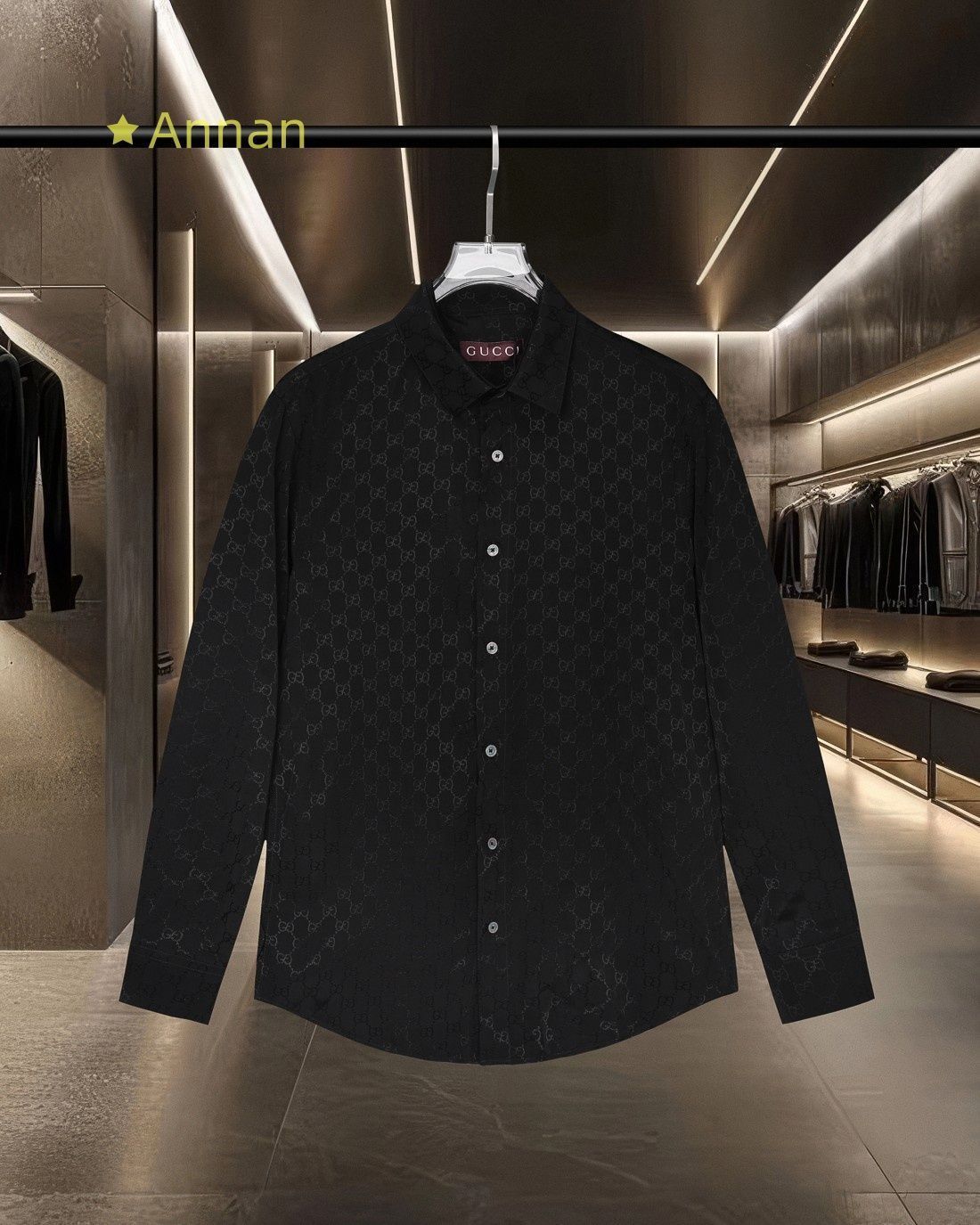 【限定】送料無料新品 タグ付 GUCCI グッチ 長袖シャツ メンズ レディース ユニセックス カジュアル