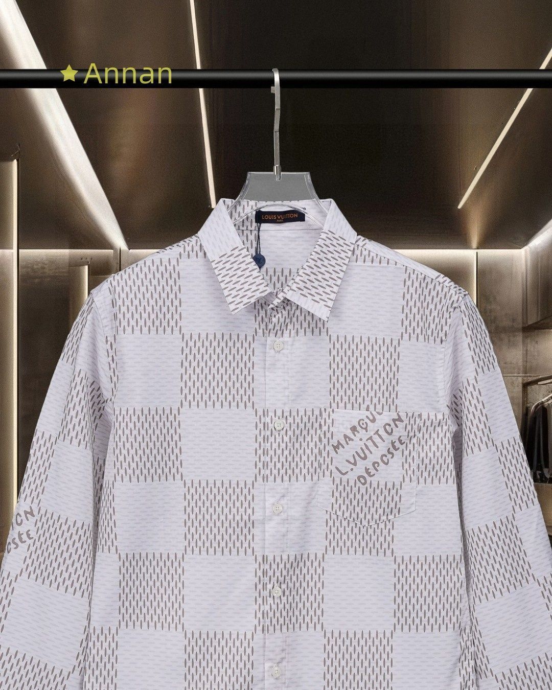 超極SSS美品 良品新品 タグ付 LV LOUIS VUITTON ルイヴィトン 長袖シャツ メンズ レディース ユニセックス カジュアル