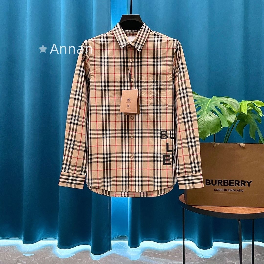 美品 本日特価 新品 タグ付 BURBERRY バーバリー 長袖シャツ メンズ レディース ユニセックス カジュアル