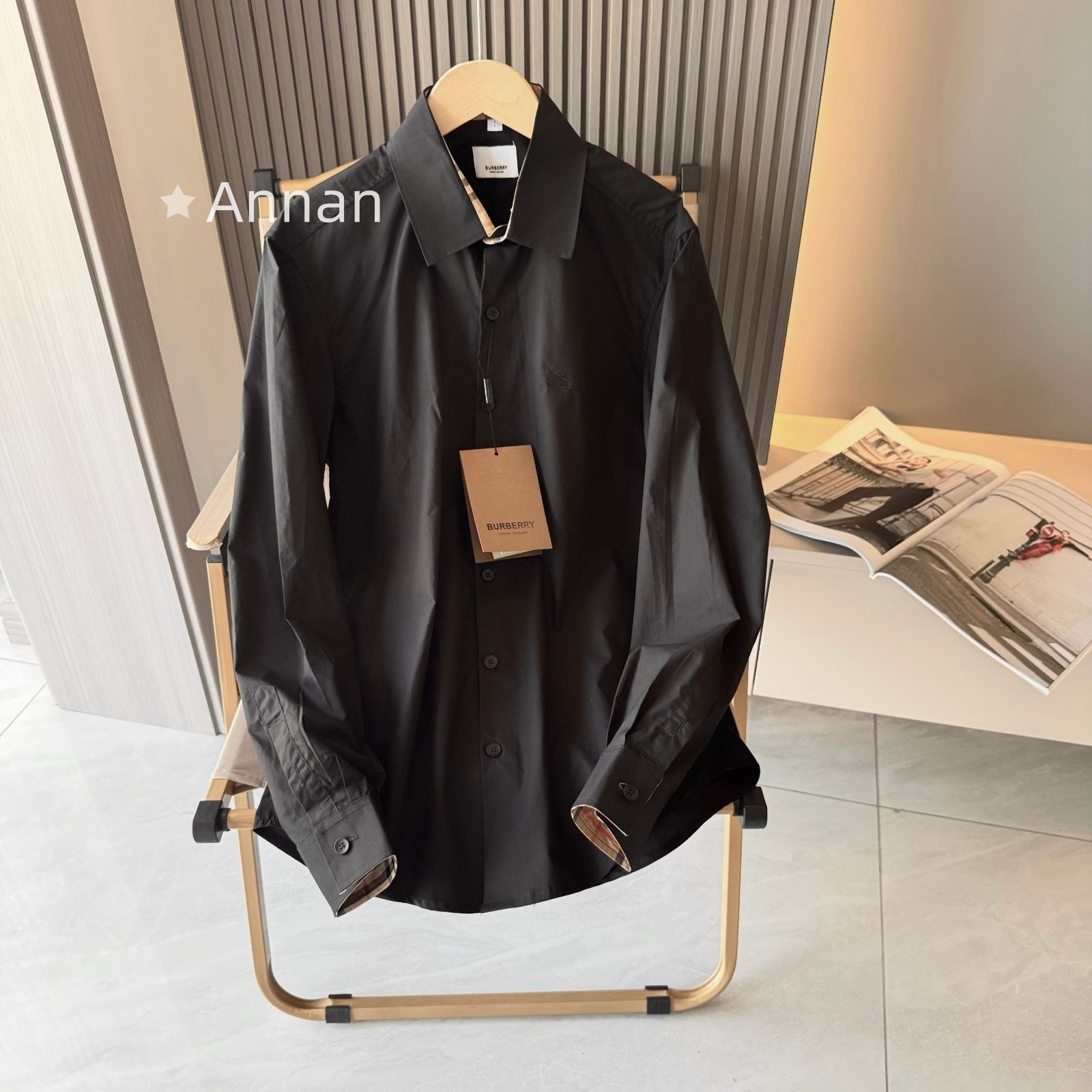 人気 超美品新品 タグ付 BURBERRY バーバリー長袖シャツ メンズ レディース ユニセックス カジュアル