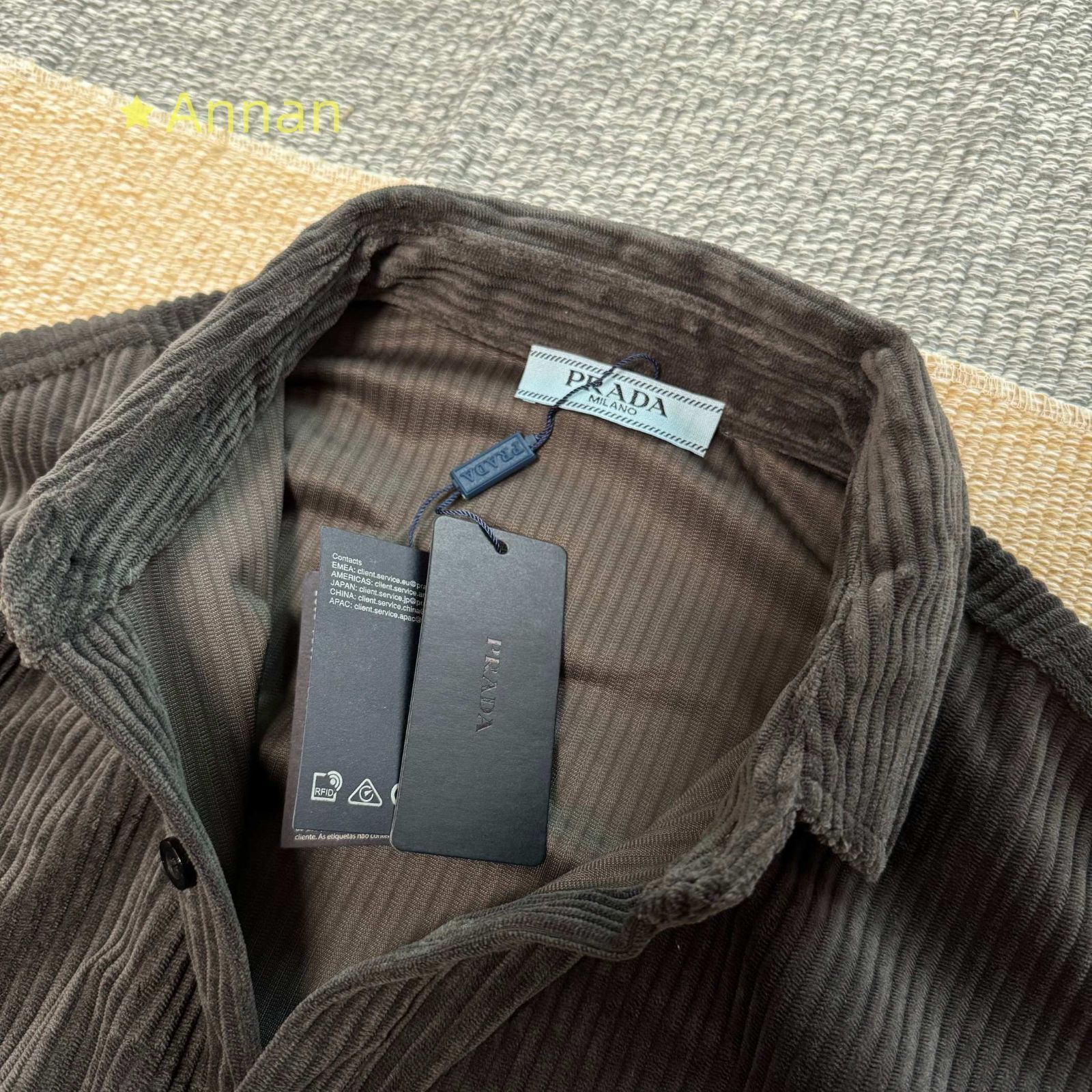 最終値下げ！新品 タグ付 PRADA プラダ 長袖シャツ メンズ レディース ユニセックス カジュアル