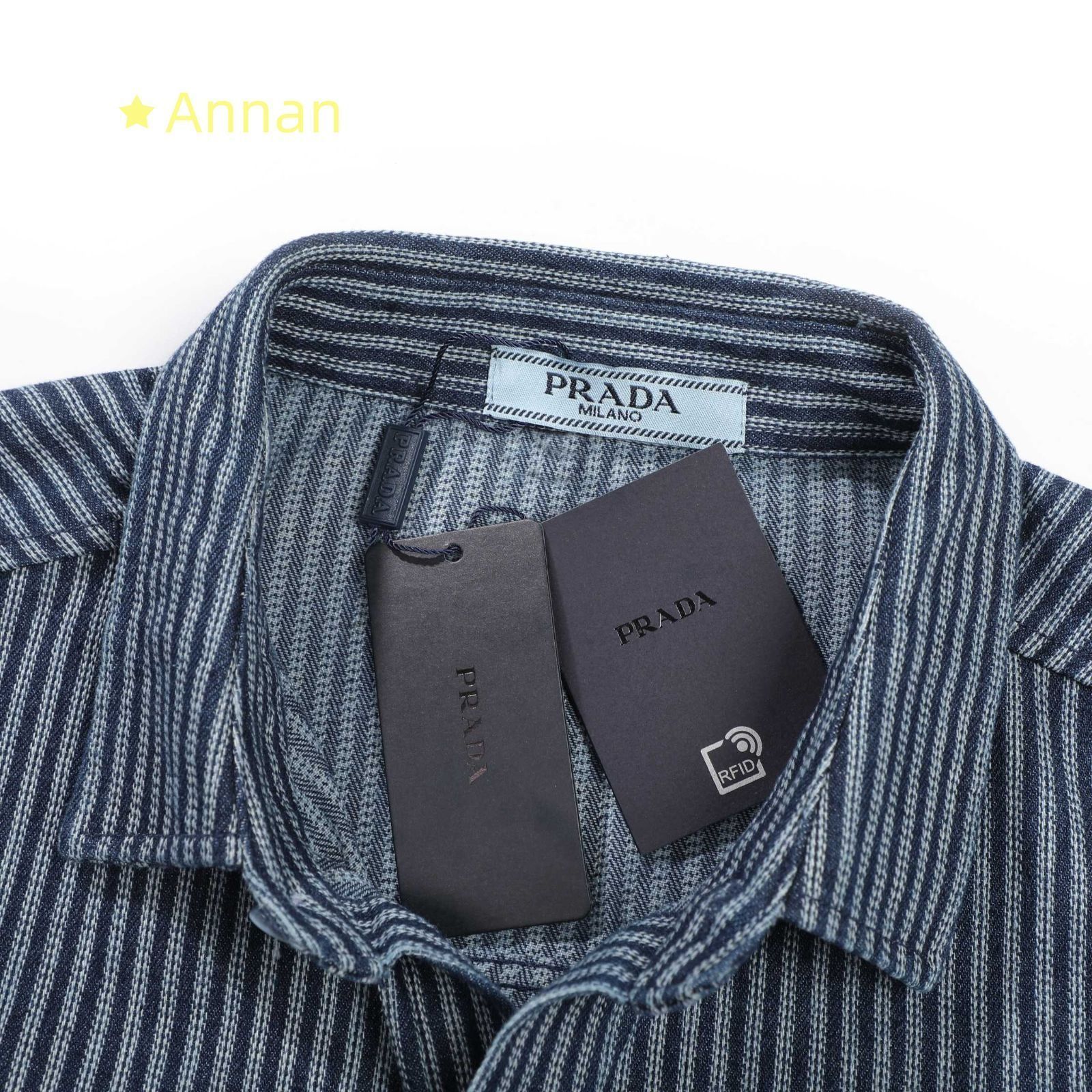 超極SSS新品 タグ付 PRADA プラダ 長袖シャツ メンズ レディース ユニセックス カジュアル