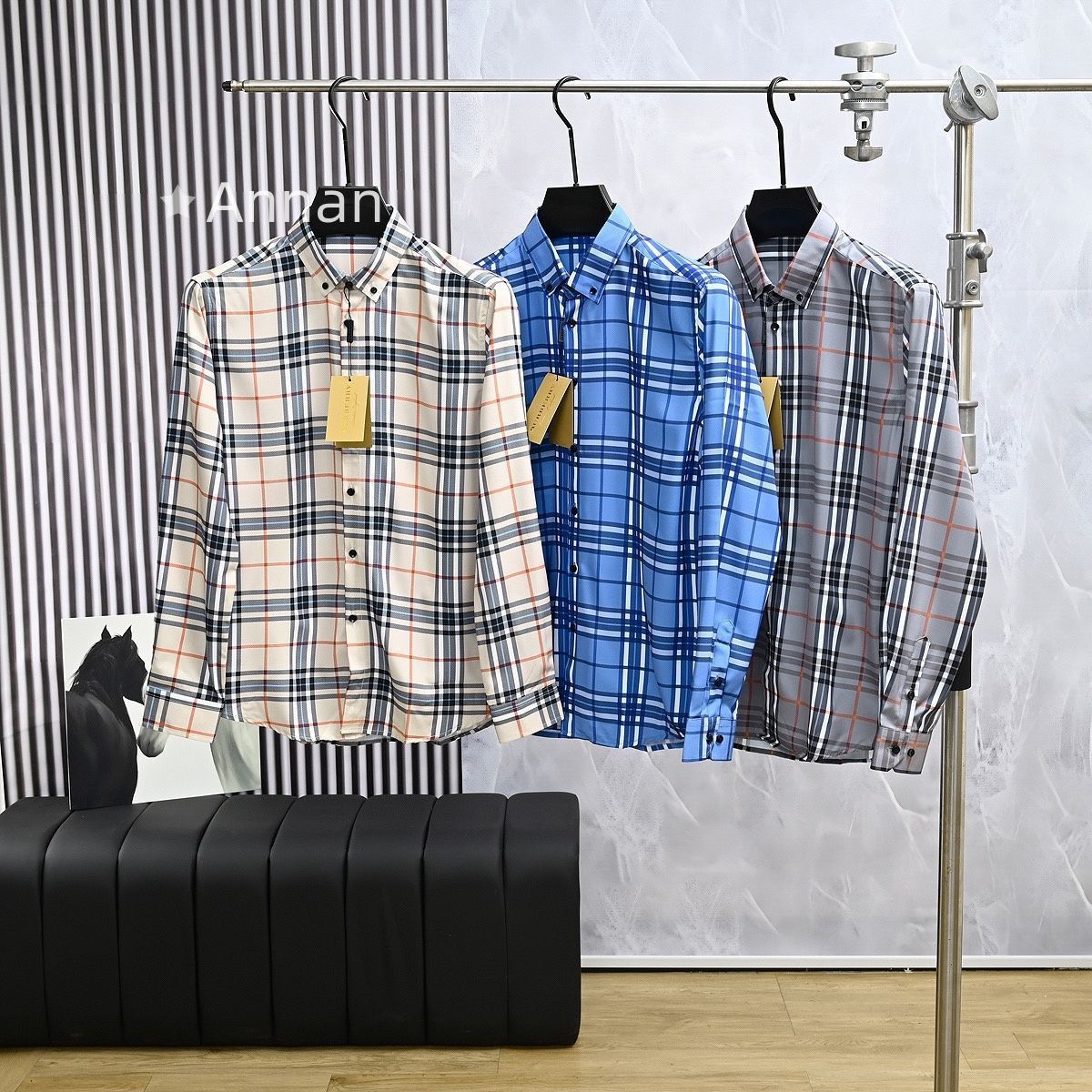 極美品 入手困難新品 タグ付 BURBERRY バーバリー 長袖シャツ メンズ レディース ユニセックス カジュアル