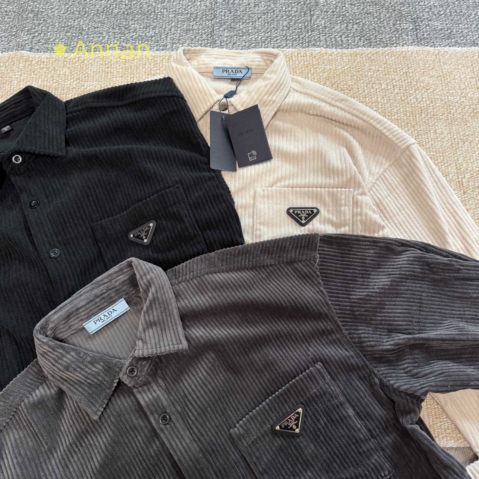 最終値下げ！新品 タグ付 PRADA プラダ 長袖シャツ メンズ レディース ユニセックス カジュアル