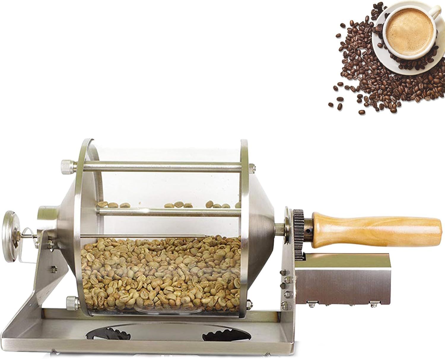 【中古】 コーヒー焙煎機 Coffee-04 コーヒー 直火式 透明 焙煎器 ロースター コーヒー豆ロースター 業務用 家庭用 コーヒー焙煎器