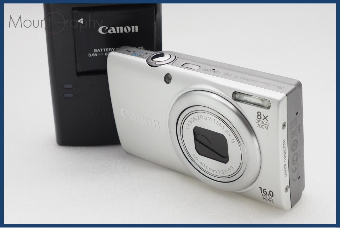 【美品・動作保証】 CANON キヤノン PowerShot A4000 IS バッテリー&充電器付属 同梱無料 #i11149