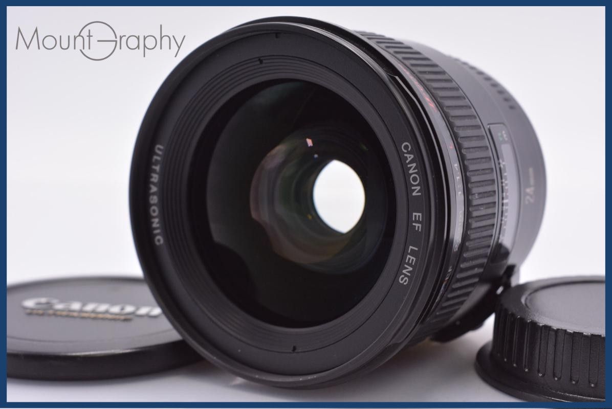 【動作保証】 キヤノン Canon EF 24mm F1.4 L USM 前後キャップ付 同梱無料 #yk9086