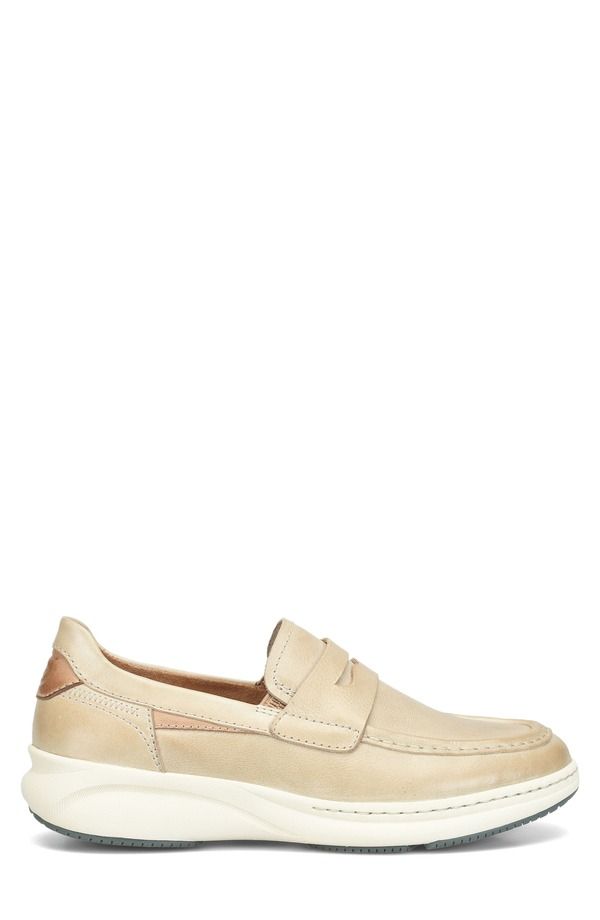 バーン メンズ シューズ スリッポン・ローファー Brn Davis Hybrid Penny Loafer Cream Leather クリーム