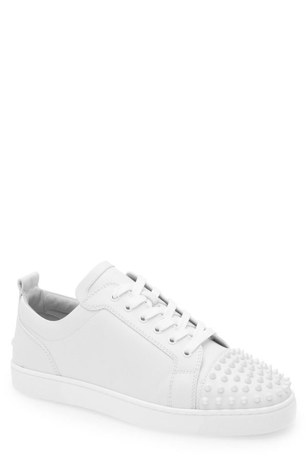 クリスチャン・ルブタン メンズ シューズ スニーカー Christian Louboutin Louis Junior Spikesneaker White ホワイト