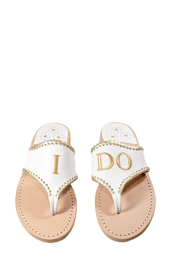 ジャックロジャース レディース シューズ サンダル 刺繍 Jack Rogers Embroidered I Do Thong Sandal WhitePlatinumPlati ホワイト