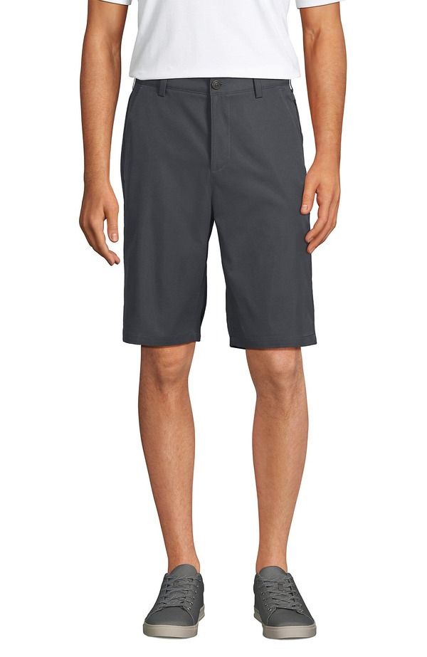 ランズエンド メンズ ボトムス ハーフパンツ・ショーツ ショートパンツ Lands End School Uniform Active Chino Shorts Arctic Gray グレー